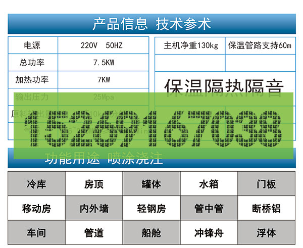 JNJX-IIIE聚氨酯噴涂機技術參數