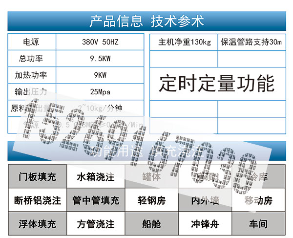 JNJX-IIID聚氨酯發泡設備參數